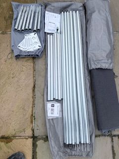 Isabella Windscreen, 6 sided, 120cm, Mega, Granite