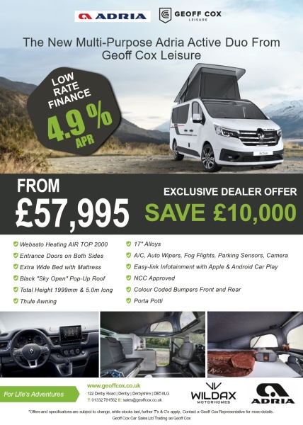 New Adria Active Duo available from Geoff Cox  